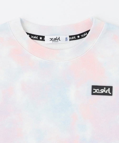 X-girl Stages（エックスガールステージス）の「総柄プリント トレーナー（スウェット・キッズ・ライトブルー/カラフル・140cm/130cm/120cm/90cm/100cm/110cm）」の9枚目の写真