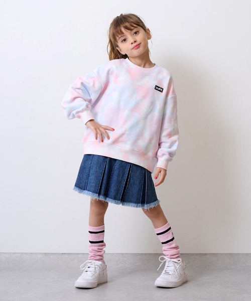 X-girl Stages（エックスガールステージス）の「総柄プリント トレーナー（スウェット・キッズ・ライトブルー/カラフル・140cm/130cm/120cm/90cm/100cm/110cm）」の16枚目の写真