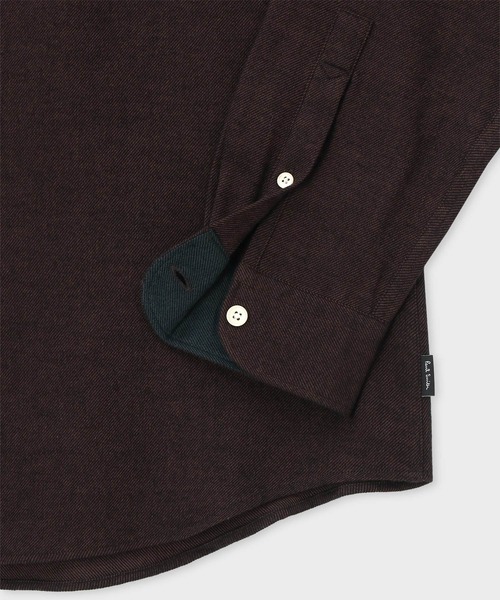 PS Paul Smith(ピーエスポールスミス)の「コットンウールツイル カジュアルシャツ / 252303 687U(シャツ/ブラウス・メンズ・オフホワイト/ブルーグリーン/ブラウン・SMALL/MEDIUM/LARGE/X-LARGE)」の5枚目の写真