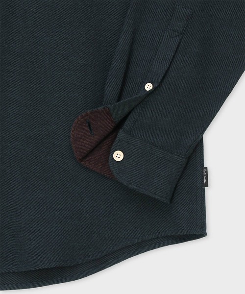 PS Paul Smith(ピーエスポールスミス)の「コットンウールツイル カジュアルシャツ / 252303 687U(シャツ/ブラウス・メンズ・オフホワイト/ブルーグリーン/ブラウン・SMALL/MEDIUM/LARGE/X-LARGE)」の9枚目の写真
