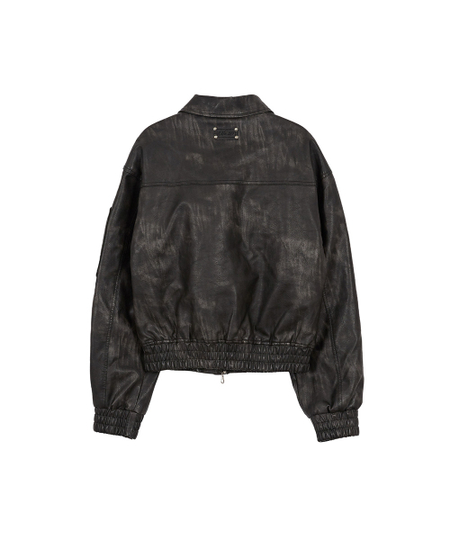 ILLIGO（イリゴ）の「ウォッシュドレザーボンバージャケットブラック（ライダースジャケット・レディース・その他・SMALL/MEDIUM）」の5枚目の写真