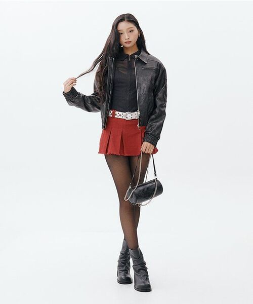 ILLIGO（イリゴ）の「ウォッシュドレザーボンバージャケットブラック（ライダースジャケット・レディース・その他・SMALL/MEDIUM）」の18枚目の写真