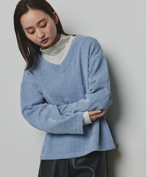 ラメモール Vネックプルオーバー