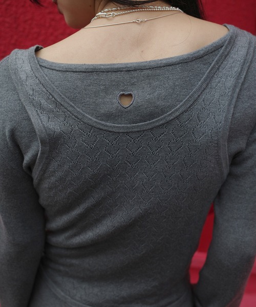 Ameri（アメリ）の「HEART TANK KNIT SET TOP（Tシャツ/カットソー・レディース・ホワイト/オレンジ/グレー・FREE）」の16枚目の写真