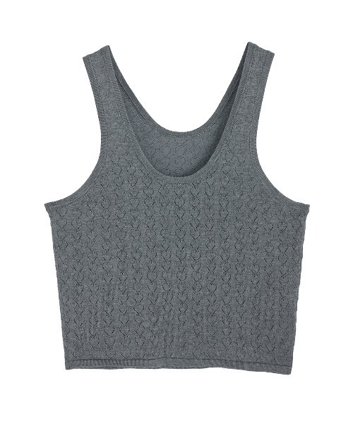 新品タグ付き　AMERI HEART TANK KNIT SET TOPグレー HEART TANK KNIT SET TOP