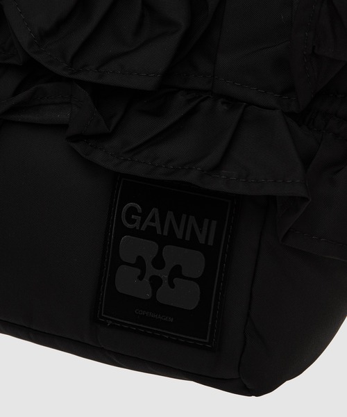 GANNI（ガニー）の「Mini Shopper Ruffle（ショルダーバッグ・レディース・ブラック・ONE SIZE）」の5枚目の写真