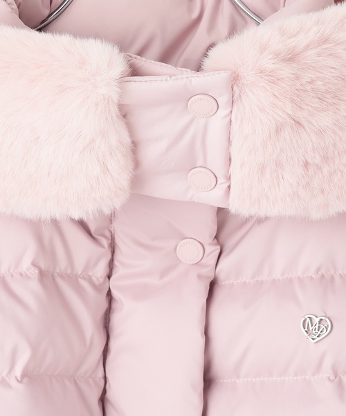 mezzo piano Junior（メゾピアノジュニア）の「【撥水】暖かファーフーディリサイクルダウンブルゾン（ダウンジャケット/コート・キッズ・ピンク/ブラック/アイボリー・L:160cm/S:140cm/M:150cm）」の17枚目の写真