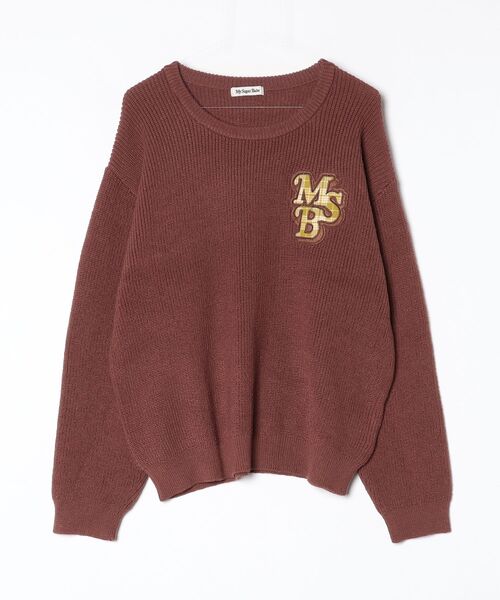 My sugar Babe（マイシュガーベイブ）の「Wappen rib knit（ニット/セーター・メンズ・ブラック/ブラウン系/アイボリー/ピンク/ネイビー系・LARGE/MEDIUM）」の3枚目の写真