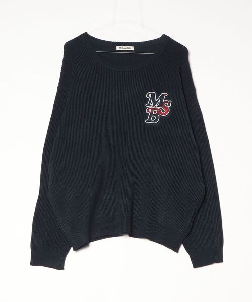 My sugar Babe（マイシュガーベイブ）の「Wappen rib knit（ニット/セーター・メンズ・ブラック/ブラウン系/アイボリー/ピンク/ネイビー系・LARGE/MEDIUM）」の4枚目の写真