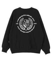 バックシールドエンブレムオーバーサイズドロップショルダースウェット_ブラック