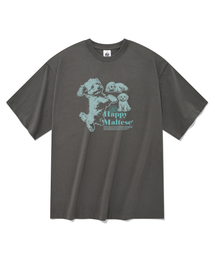 ハッピーモルティーズ 半袖Tシャツ グレー