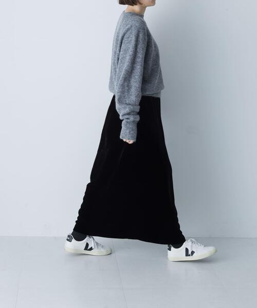 かぐれ(カグレ)の「レーヨンシルクベルベットスカート(スカート・レディース・ブラック・FREE)」の3枚目の写真