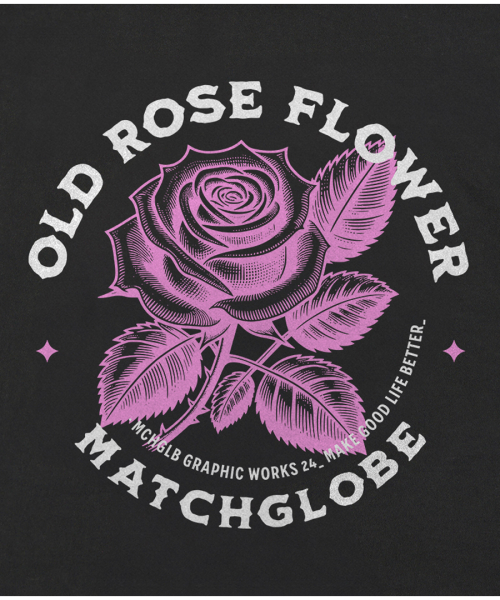 MATCHGLOBE（マッチグローブ）の「ローズサークルクロップティー（ブラック）（Tシャツ/カットソー・レディース・その他・FREE）」の4枚目の写真