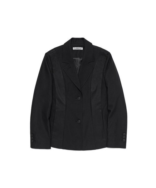 CURRENT（カレント）の「FORMAL SINGLE BLAZER [BLACK]（テーラードジャケット・レディース・その他・FREE）」の2枚目の写真