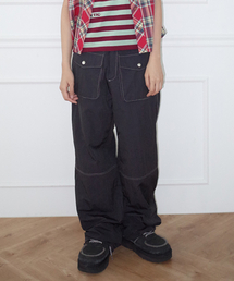 HERETIC CARGO NYLON PANTS / charocoal
