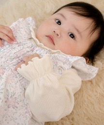 MAKE YOUR DAY（メイクユアデイ）の「フリル衿付き無地とボーダーテレコリブロンパス（ロンパース）」