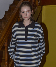 ANC STRIPE POLO RUGBY SWEATSHIRT_NAVY