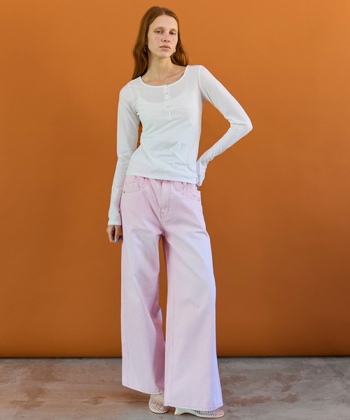 MAISON SPECIAL(メゾンスペシャル)の「2WAY Tops/2WAYトップス(Tシャツ/カットソー・レディース・ホワイト/イエロー/チャコールグレー・FREE)」の12枚目の写真