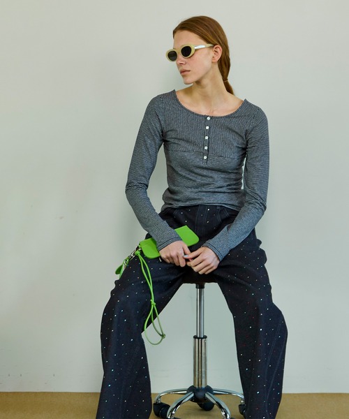 MAISON SPECIAL(メゾンスペシャル)の「2WAY Tops/2WAYトップス(Tシャツ/カットソー・レディース・ホワイト/イエロー/チャコールグレー・FREE)」の13枚目の写真