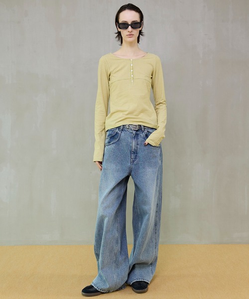 MAISON SPECIAL(メゾンスペシャル)の「2WAY Tops/2WAYトップス(Tシャツ/カットソー・レディース・ホワイト/イエロー/チャコールグレー・FREE)」の16枚目の写真