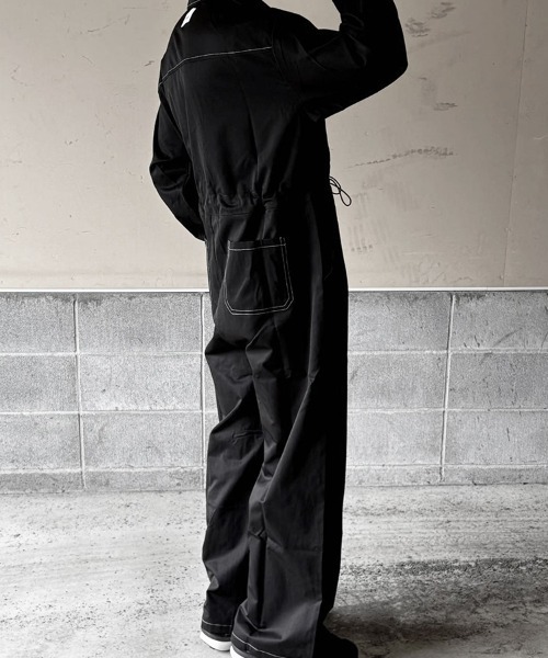 セール】Out Stitch Jump Suit/アウトステッチジャンプスーツ【unisex