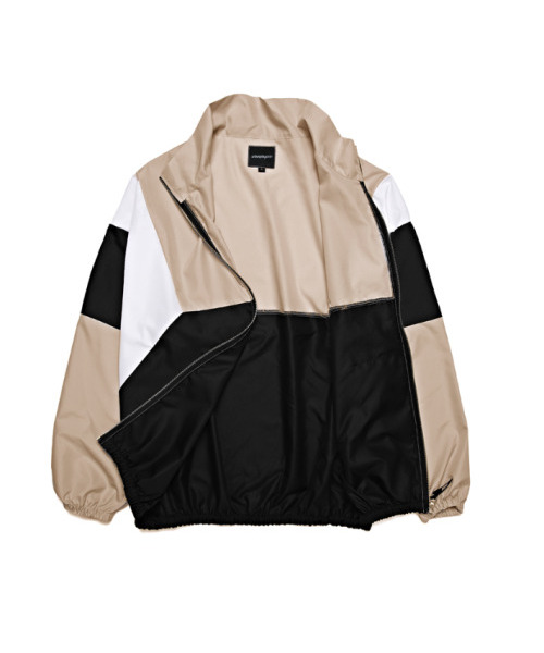 URBAN PLAYERS(アーバンプレイヤーズ)の「ニュイング オーバーサイズ ウィンドブレーカー ジャケット (ベージュ)(ナイロンジャケット・レディース・その他・LARGE/MEDIUM/X-LARGE)」の2枚目の写真