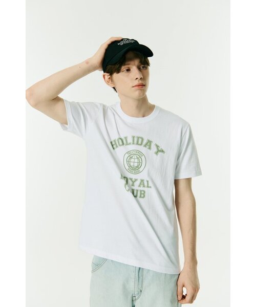 ROYAL CLUB HOLIDAY(ロイヤルクラブホリデー)の「セミオーバーフィットロイヤルキャンパス半袖Tシャツホワイト(Tシャツ/カットソー・メンズ・その他・MEDIUM/LARGE)」の4枚目の写真