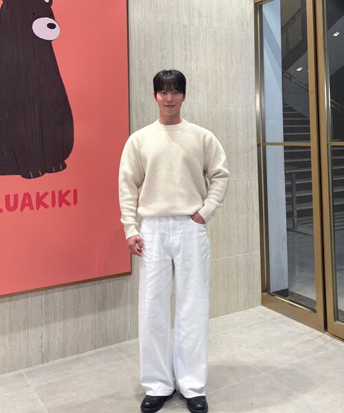 NOTUSUAL（ノットユージュアル）の「ノーマルウォッシングコットンパンツ_[ホワイト]（デニムパンツ・レディース・ホワイト・SMALL/LARGE/MEDIUM/X-LARGE）」の13枚目の写真