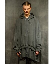 ASPARAGUS（アスパラガス）の「T-shirt Panel Layered Hoodie-GR（パーカー）」