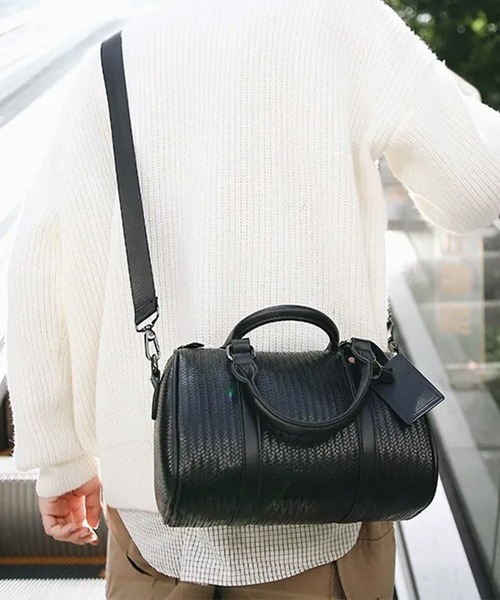 WESTBOY(ウエストボーイ)の「ユニセックス レザーライク ミニボストン ショルダーバッグ WO25W10BG16(ショルダーバッグ・メンズ・ブラック・FREE)」の3枚目の写真