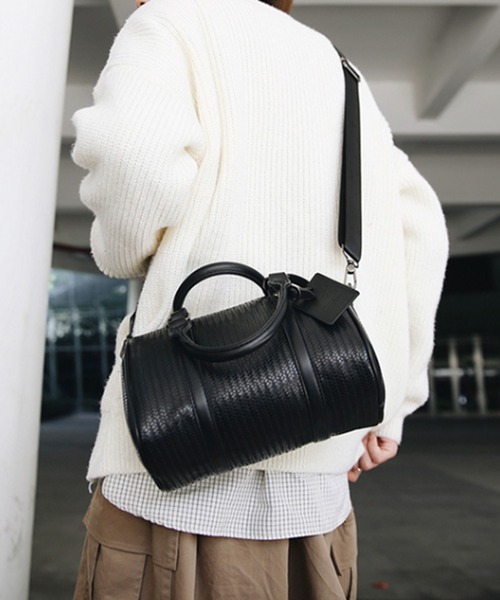 WESTBOY(ウエストボーイ)の「ユニセックス レザーライク ミニボストン ショルダーバッグ WO25W10BG16(ショルダーバッグ・メンズ・ブラック・FREE)」の5枚目の写真