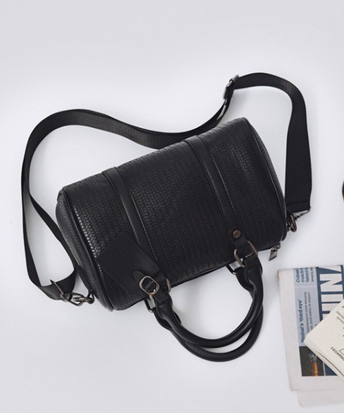 WESTBOY(ウエストボーイ)の「ユニセックス レザーライク ミニボストン ショルダーバッグ WO25W10BG16(ショルダーバッグ・メンズ・ブラック・FREE)」の6枚目の写真