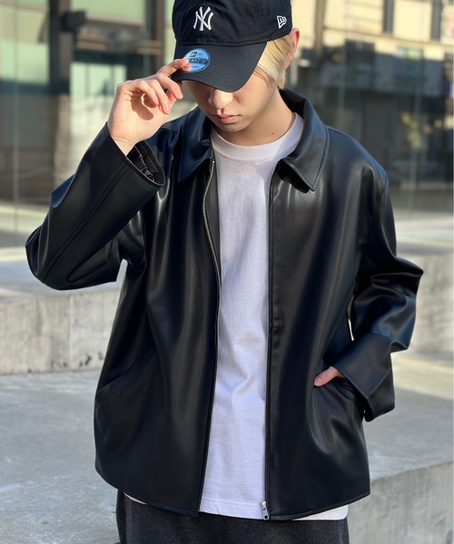 セール】【MAISON CLUB】Soft lamb leather like ZIP JACKET ソフト