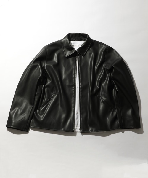 セール】【MAISON CLUB】Soft lamb leather like ZIP JACKET ソフト