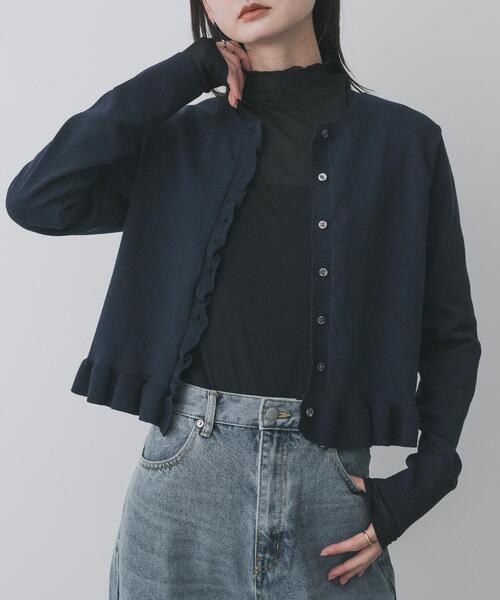 SENSE OF PLACE by URBAN RESEARCH（センスオブプレイスバイアーバンリサーチ）の「シアーハイネックカットトップ（Tシャツ/カットソー・レディース・オフホワイト/ブラック/ピンク・ONE）」の2枚目の写真