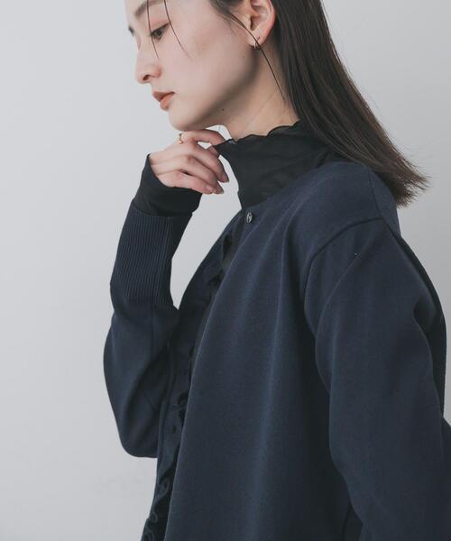 SENSE OF PLACE by URBAN RESEARCH（センスオブプレイスバイアーバンリサーチ）の「シアーハイネックカットトップ（Tシャツ/カットソー・レディース・オフホワイト/ブラック/ピンク・ONE）」の4枚目の写真