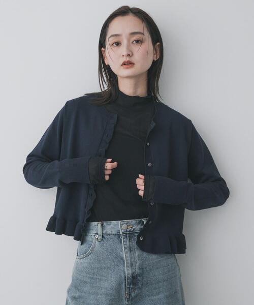 SENSE OF PLACE by URBAN RESEARCH（センスオブプレイスバイアーバンリサーチ）の「シアーハイネックカットトップ（Tシャツ/カットソー・レディース・オフホワイト/ブラック/ピンク・ONE）」の5枚目の写真