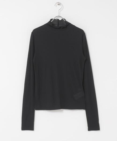 SENSE OF PLACE by URBAN RESEARCH（センスオブプレイスバイアーバンリサーチ）の「シアーハイネックカットトップ（Tシャツ/カットソー・レディース・オフホワイト/ブラック/ピンク・ONE）」の9枚目の写真