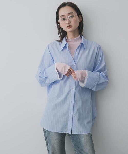 SENSE OF PLACE by URBAN RESEARCH（センスオブプレイスバイアーバンリサーチ）の「シアーハイネックカットトップ（Tシャツ/カットソー・レディース・オフホワイト/ブラック/ピンク・ONE）」の18枚目の写真