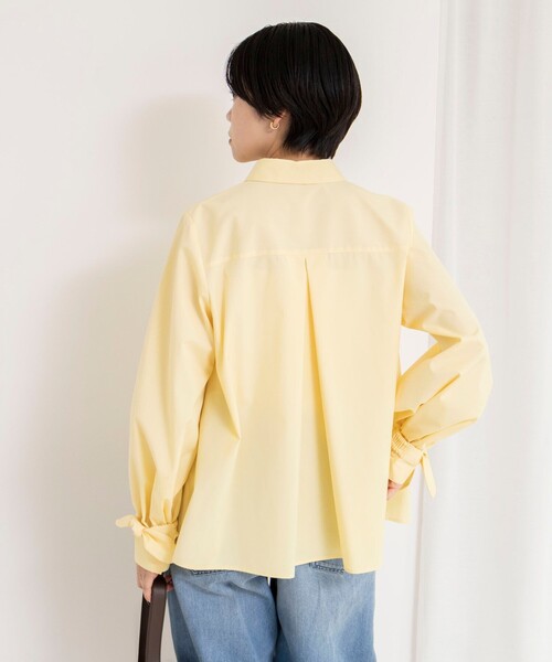 NOLLEY’S（ノーリーズ）の「ウォッシャブル袖リボン付きボリュームシャツ（シャツ/ブラウス・レディース・サックスブルー/イエロー/ホワイト・38）」の10枚目の写真