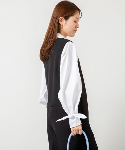 NOLLEY’S（ノーリーズ）の「ウォッシャブル袖リボン付きボリュームシャツ（シャツ/ブラウス・レディース・サックスブルー/イエロー/ホワイト・38）」の17枚目の写真