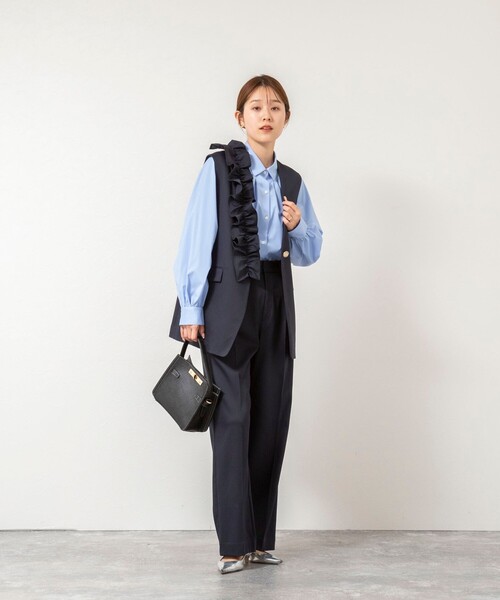 NOLLEY’S（ノーリーズ）の「ウォッシャブル袖リボン付きボリュームシャツ（シャツ/ブラウス・レディース・サックスブルー/イエロー/ホワイト・38）」の20枚目の写真