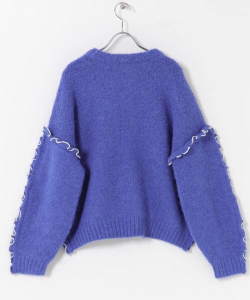 ITEMS URBANRESEARCH（アイテムズ アーバンリサーチ）の「フリルメローニット（ニット/セーター・レディース・グレー/オフホワイト/ブルー・FREE）」の10枚目の写真