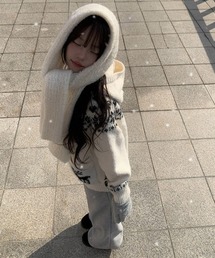 anyonemore（エニワンモア）の「厚手ブークレニットロングマフラー（マフラー）」