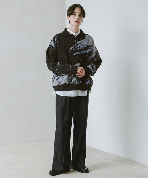 RAGEBLUE（レイジブルー）の「TRW Tuck Semi Wide Slacks/タックセミワイドスラックス【セットアップ対応】（スラックス・メンズ・ブラック系その他/ベージュ/ネイビー・SMALL/MEDIUM/LARGE）」の4枚目の写真