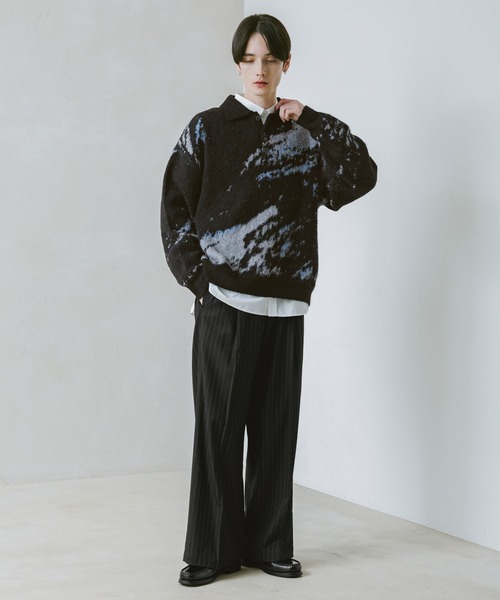 RAGEBLUE（レイジブルー）の「TRW Tuck Semi Wide Slacks/タックセミワイドスラックス【セットアップ対応】（スラックス・メンズ・ブラック系その他/ベージュ/ネイビー・SMALL/MEDIUM/LARGE）」の6枚目の写真