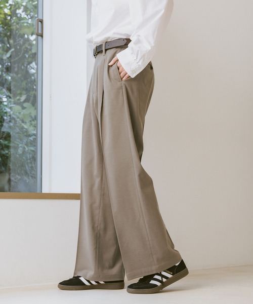 RAGEBLUE（レイジブルー）の「TRW Tuck Semi Wide Slacks/タックセミワイドスラックス【セットアップ対応】（スラックス・メンズ・ブラック系その他/ベージュ/ネイビー・SMALL/MEDIUM/LARGE）」の15枚目の写真