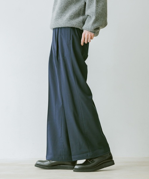 RAGEBLUE（レイジブルー）の「TRW Tuck Semi Wide Slacks/タックセミワイドスラックス【セットアップ対応】（スラックス・メンズ・ブラック系その他/ベージュ/ネイビー・SMALL/MEDIUM/LARGE）」の20枚目の写真