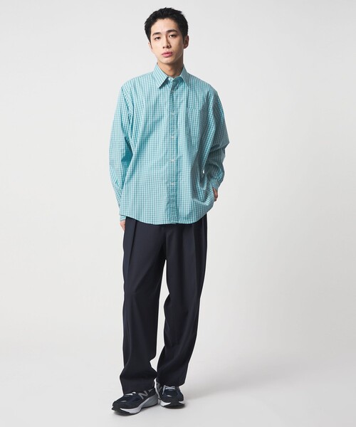 CITEN(シテン)の「<CITEN>スタンダードシャツ ギンガムチェック(シャツ/ブラウス・メンズ・ライトブルー/ベージュ・S/M/L)」の4枚目の写真