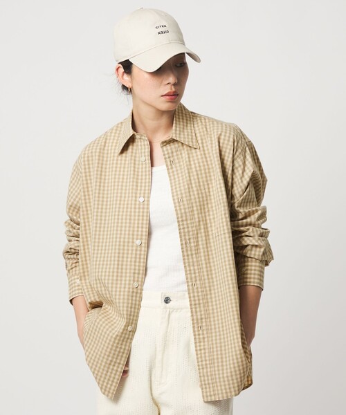 CITEN(シテン)の「<CITEN>スタンダードシャツ ギンガムチェック(シャツ/ブラウス・メンズ・ライトブルー/ベージュ・S/M/L)」の5枚目の写真